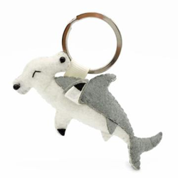 Keychain, Hammerhead Shark 'mocha'